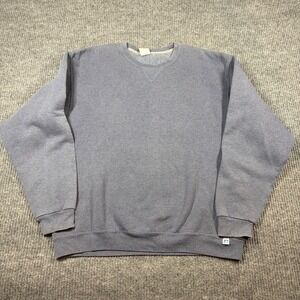Vintage Russell Athletic Sweatshirt Men's XL Gray Long Sleeve Minimalist Y2K